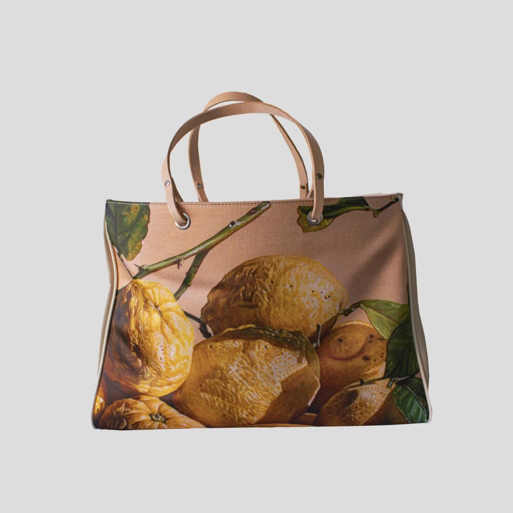 Borsa limoni beige grande