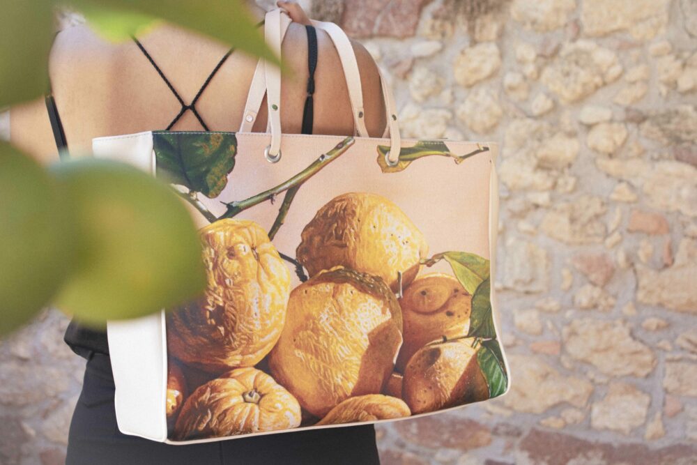 Borsa limoni beige grande - immagine 2