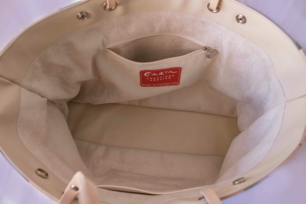 Borsa limoni beige grande - immagine 3